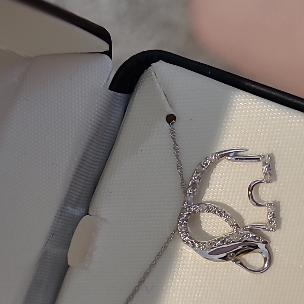 Diamond Elephant Pendant with 10K White Gold